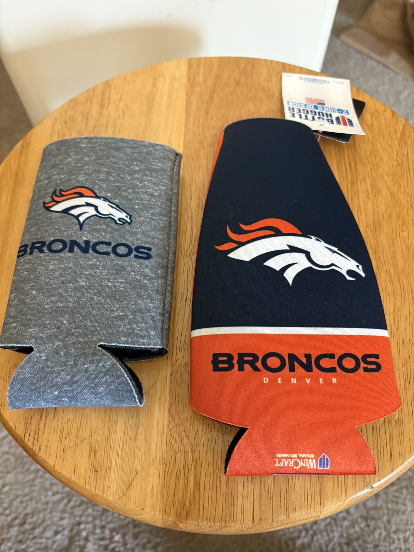 2 Broncos Beer Koozies NEW