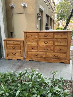 Large 11 Drawer Dresser and oversized nightstand
