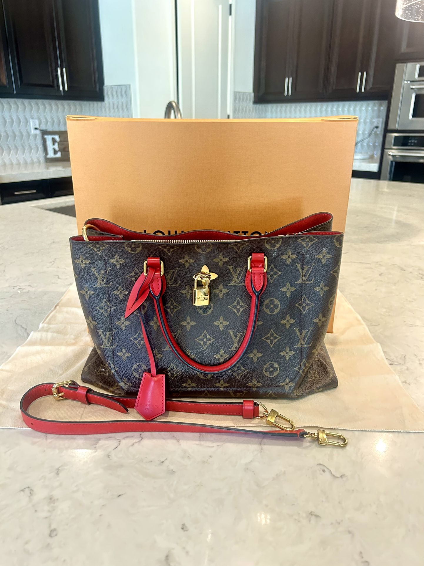 Louis Vuitton Flower Tote Monogram Canvas with Leather