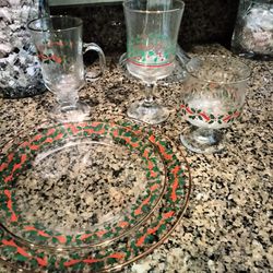 Christmas Dishes Large Set Perfect From The 1970s Never Used Look On Paper To See How Many Pieces There Are Whole Set $100 Or Close Offer