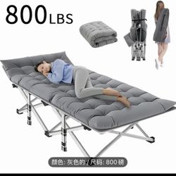 75" L x 28" W x 15" H Camping Cot with Comfortable Mattress for Adults Wide Cots for Sleeping Folding Cot Camping Bed Heavy Duty with Carry Bag for Ho