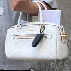 Coach White&gold Satchel