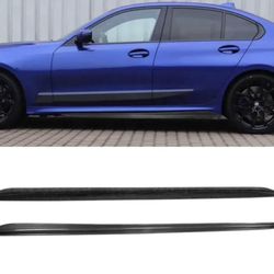 Fits 19-23 BMW G20 3 Series M Sport M-Performance Style Carbon Fiber Side Skirts