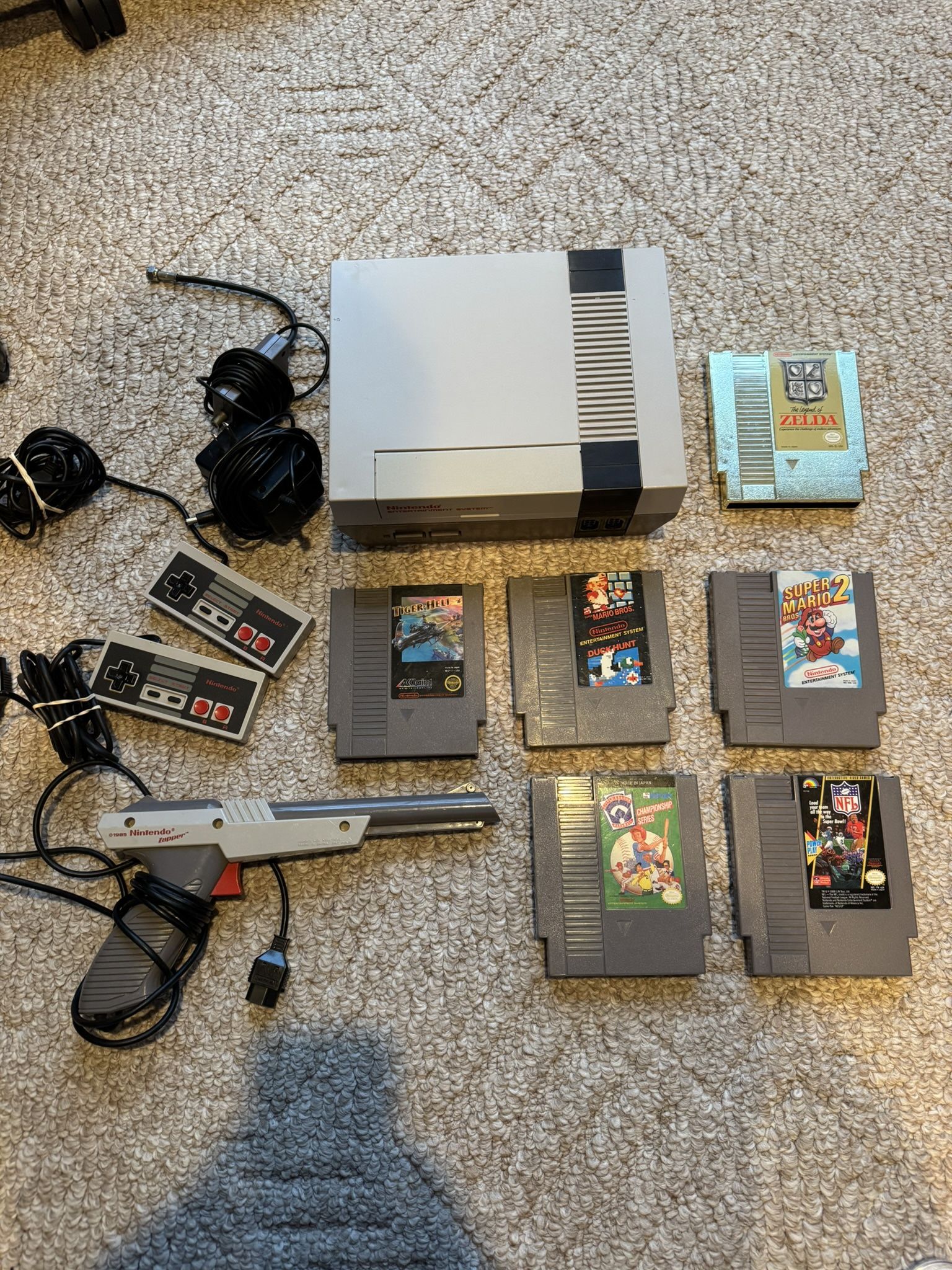 NES Console with Games - Refurbished - Zelda, Super Mario Bros 1 and 2