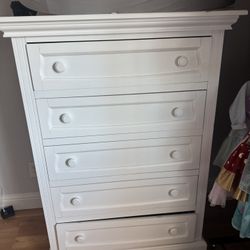 Providence 5 Drawer Dresser - White