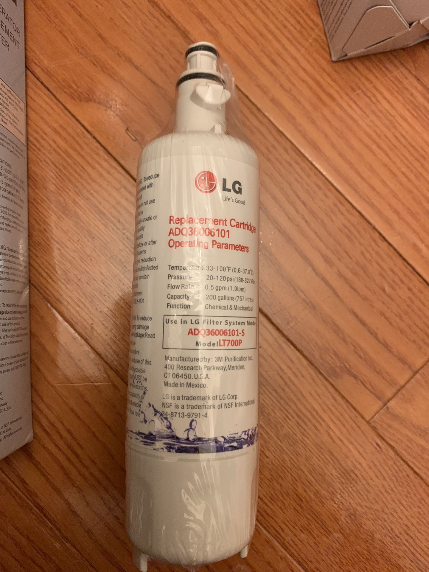 Water Filter LG refrigerator (SEALED)