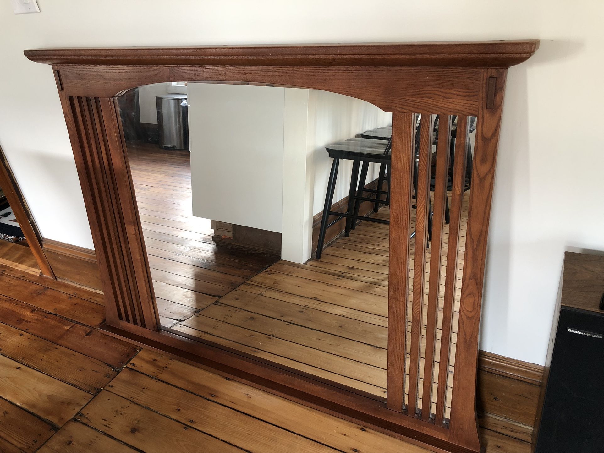 Large Antique Mirror (craftsman/Mission Style) Perfect And Clean