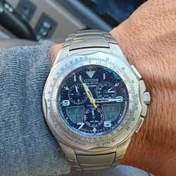Citizen Eco-Drive Skyhawk World Time Men's Watch, Titanium with Bracelet
