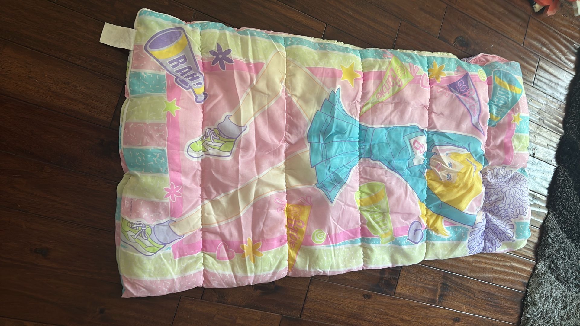 Vintage 1999 Barbie Cheerleader Sleeping Bag