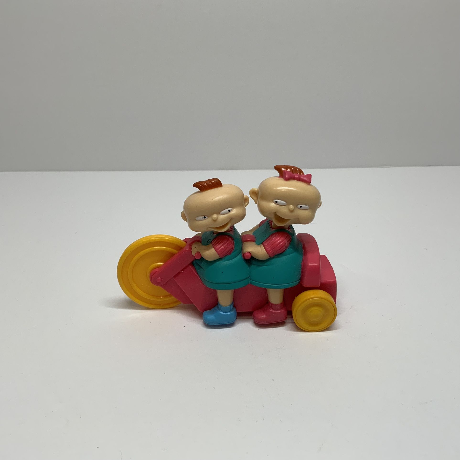 Vintage 1998 Burger King Kids Toy Nickelodeon Rugrats Phil and Lil Bike Figure