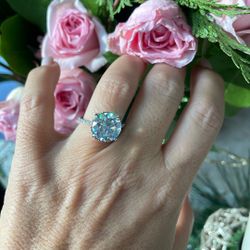 Solid Platinum Diamond Ring 