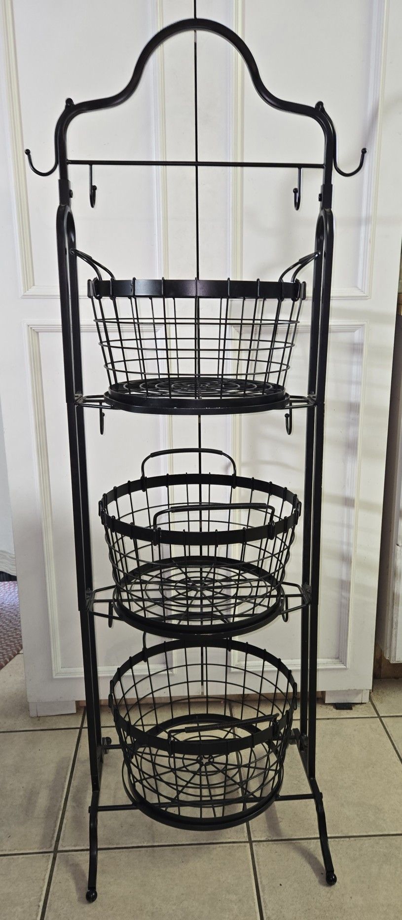 Puleo International 3-Tier Wire Basket Stand