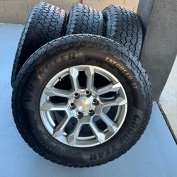 Newly Set! Chevy Silverado Tahoe Suburban 18" And Goodyear LT Tires 💯