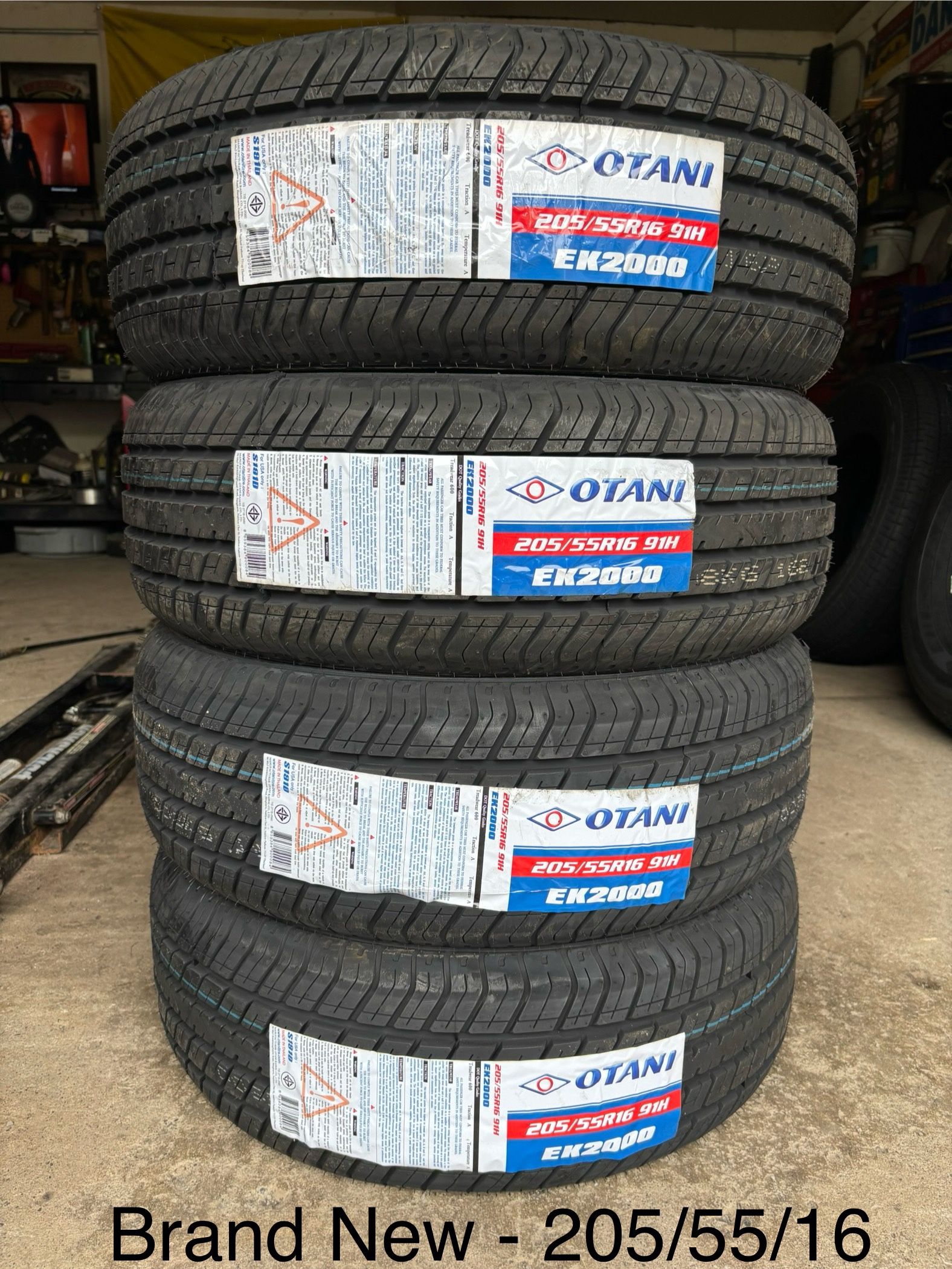 (4) - 205/55/16 Otani EK2000 Tires