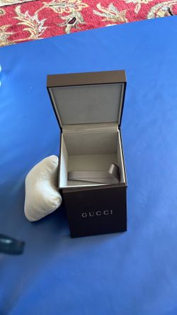 New Gucci Watch Box Presentation Brown Glossy Display Gift Empty Box With Booklet