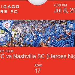 Chicago fire Vs Nashville SC