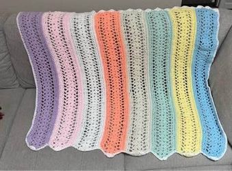 Granny Vintage Crochet Blanket 47 by 41 just $10