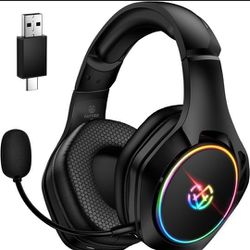 Wireless Gaming Headset 7.1, Bluetooth 5.3 & 2.4GHz Type-C & USB Gaming Headphones with 40H+, for PS5, PS4, PC, Switch, Phone