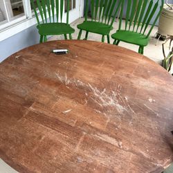 Solid Wood Drop Leaf Dining Table + 3 Chairs