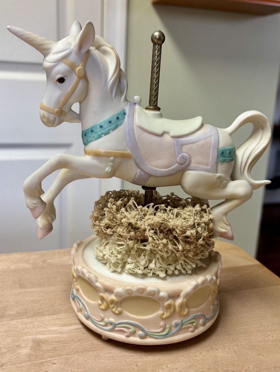 Porcelain Unicorn Music Box
