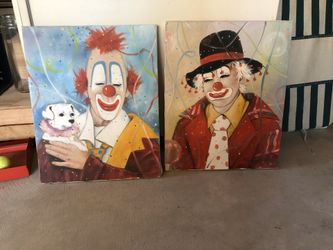Clown Original Oil Paintings