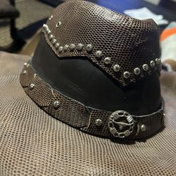 Leather Cowboy Hat By Skipsboots OBO