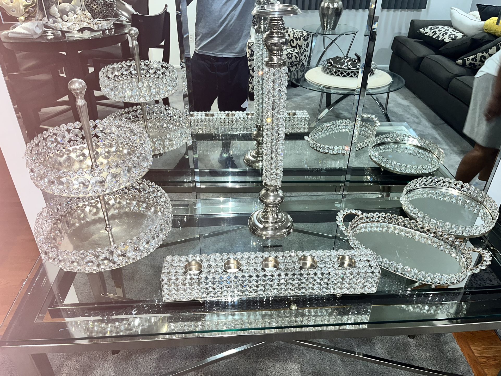 Rhinestone Candle Holders