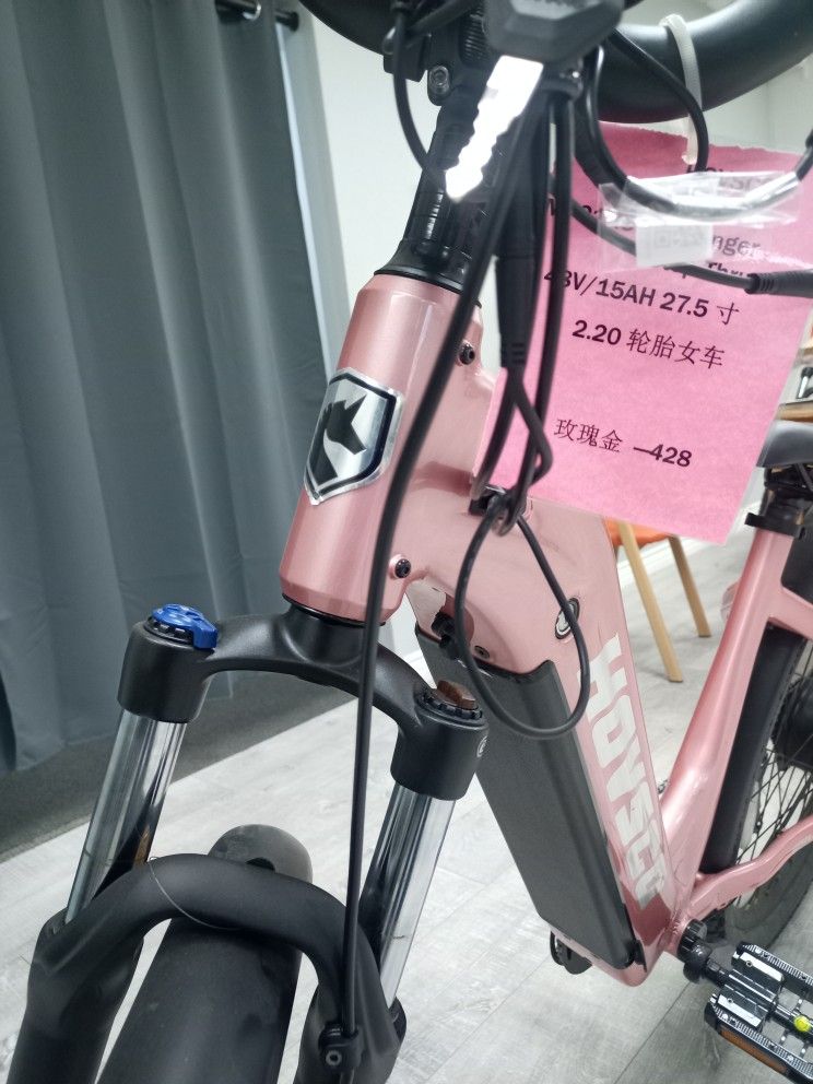 HovRanger Rose Gold Step Thru Electric Bike– Stylish Pink Commute For Anyone (Like New)