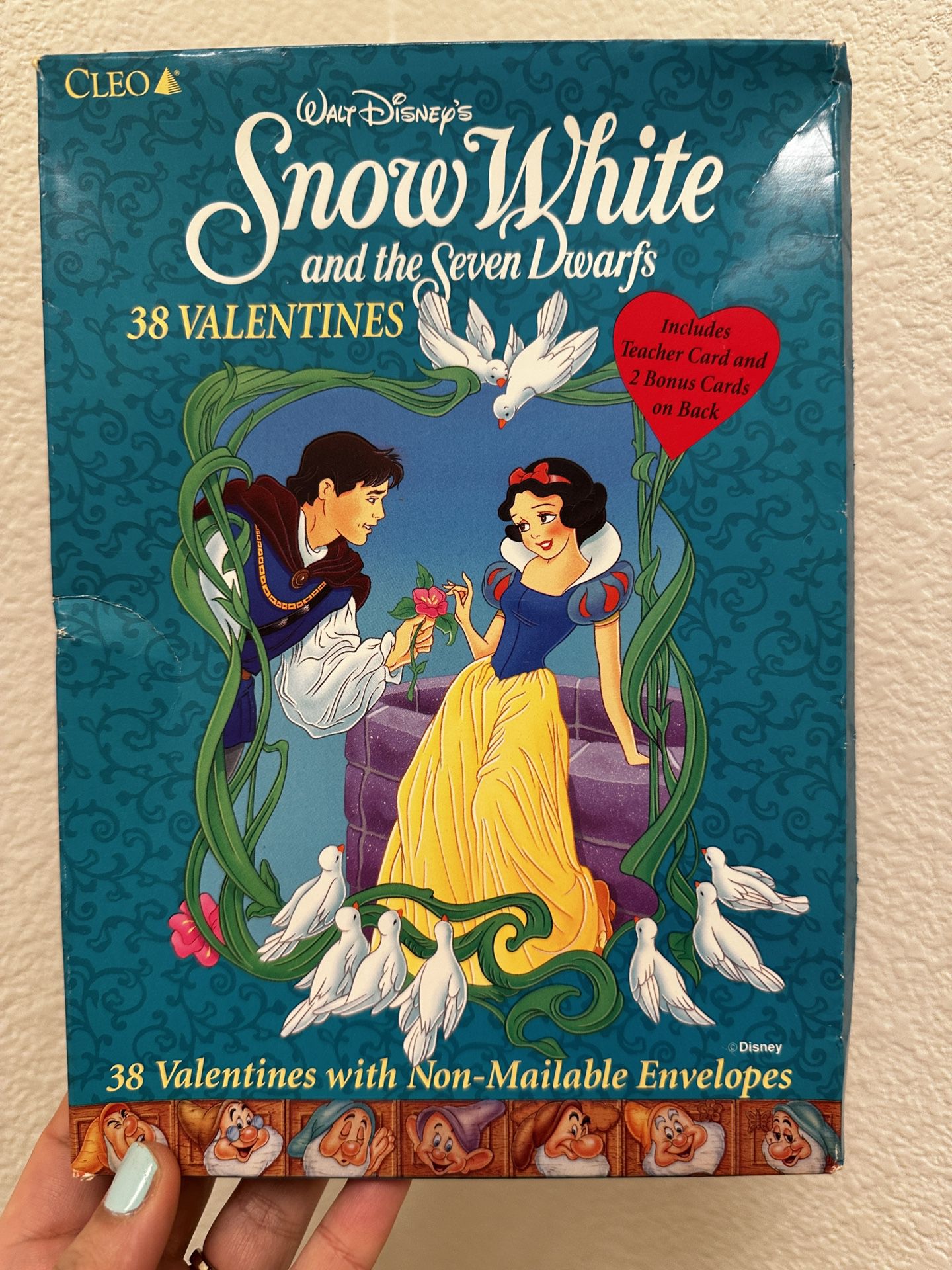 Disney Vintage Snow White Valentines Cards 