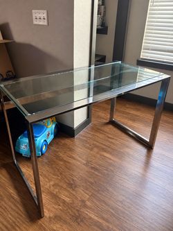 Glass & Chrome Desk