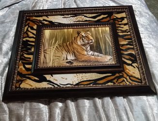 Beautiful Tiger frames in tiger print