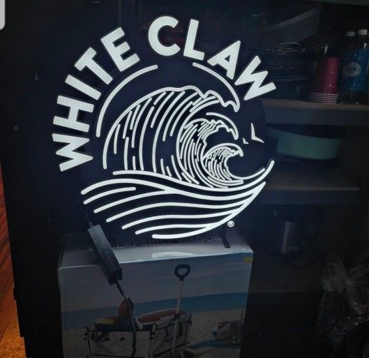 Electric Light Up Sign Whiteclaw Oppo
