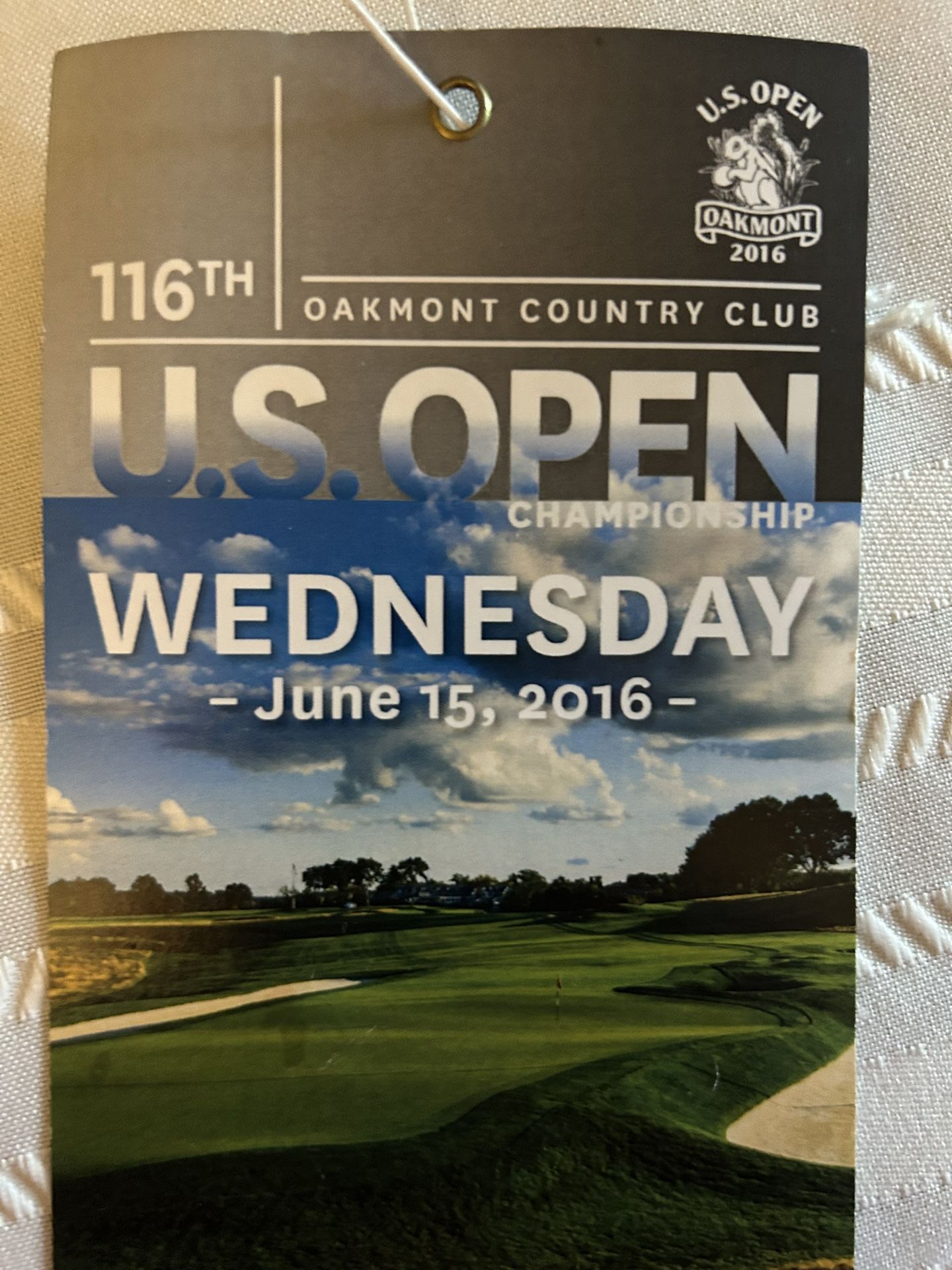 2016 US Open Oakmont Ticket Vintage