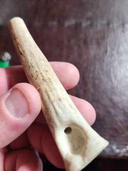 Tobacco pipe / hand made from antler