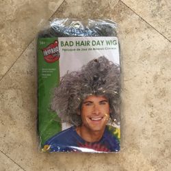 Grey Hair Bad Hair Day Wig Halloween