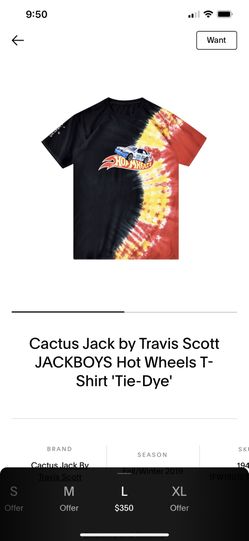 Tie Dye Cactus Jack Shirt Size Large