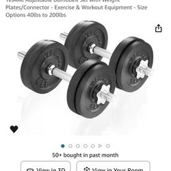 Yes4All Dumbbell Adjustable - 60lbs