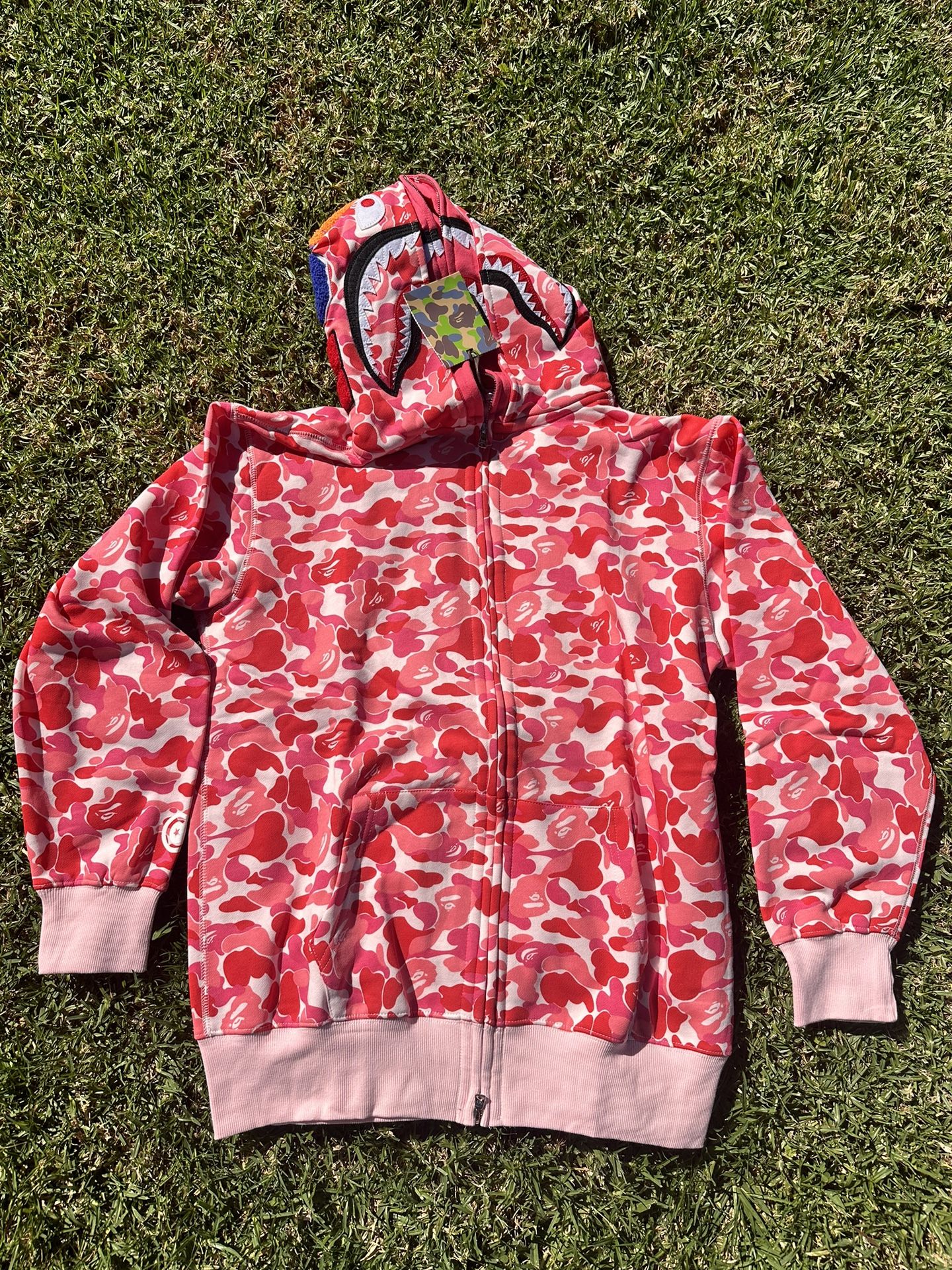 Bape Shark Hoodie Pink