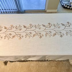 Rectangular Glass Dining Table for 4 with or without Table cloth