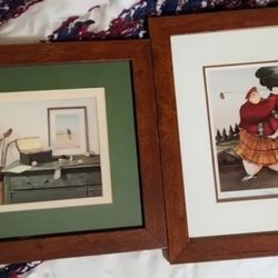 Framed Golf Pictures- Set Of 2