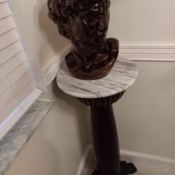 King David Head Sculpture with Stand