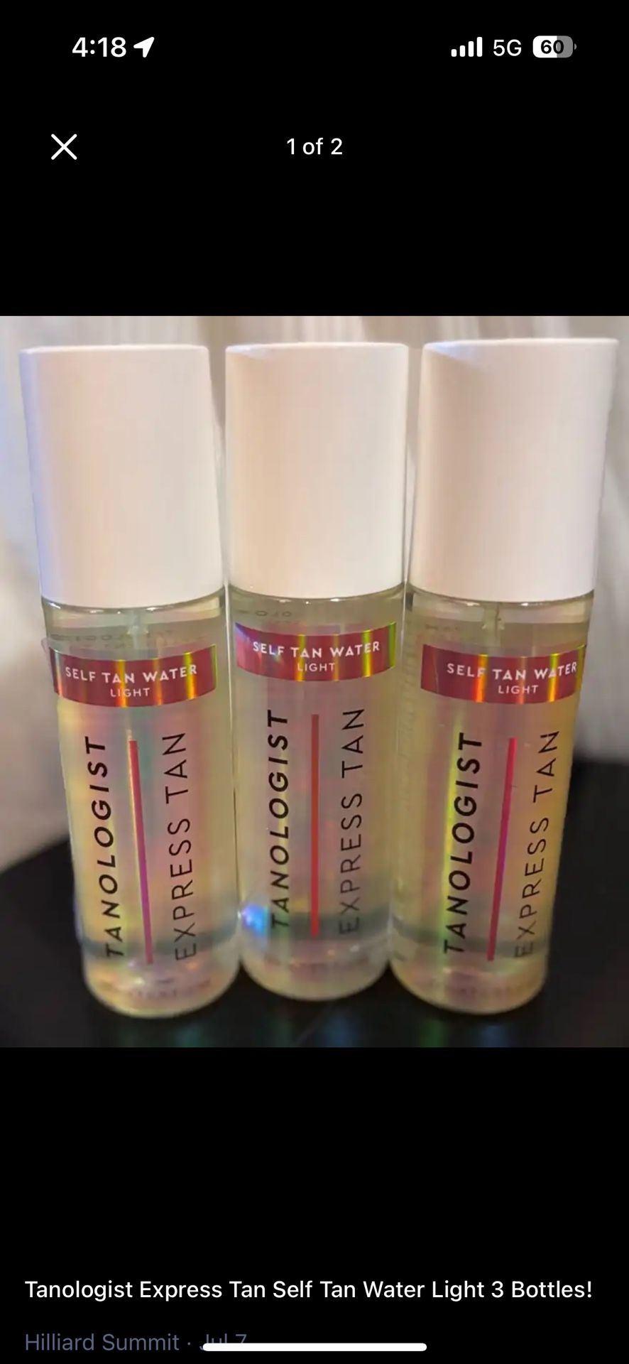 Tanologist Express Tan Self Tan Water Light 3 Bottles!