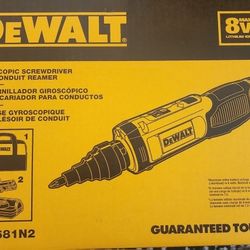 DEWALT New 8V Max Cordless Screwdriver with conduit reamer, Gyroscope