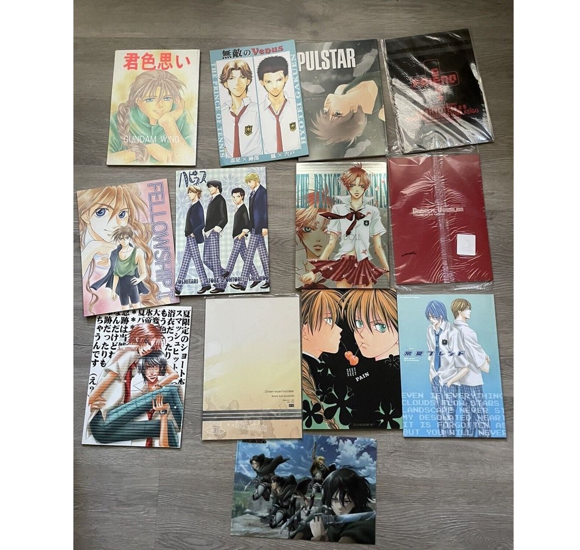 Lot Of Doujinshi Fan Art Book Manga Gundam Wing Prince Of Tennis Etc Read Desc.