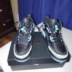 Jordan Size 5.5 Color Blue Black And White A Lil