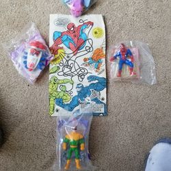 1995 Marvel Comics McDonald's Toys (4 Toyd NIP & BAG