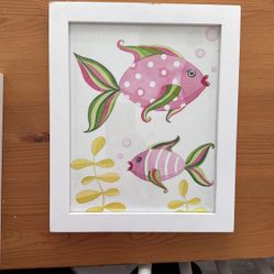 Mermaid Themed Watercolor, Fish, Octopus 