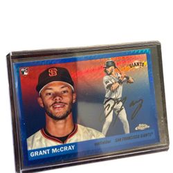 Grant McCray 2025 Topps Chrome Platinum Blue Prism San Francisco Giants Rookie