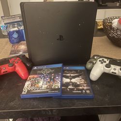 PS4 Console, 4 DualShock Controllers, Batman Arkham Knight, Kingdom Hearts 1.5 & 2.5 Remix
