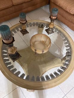 3 set candles and center piece OBO